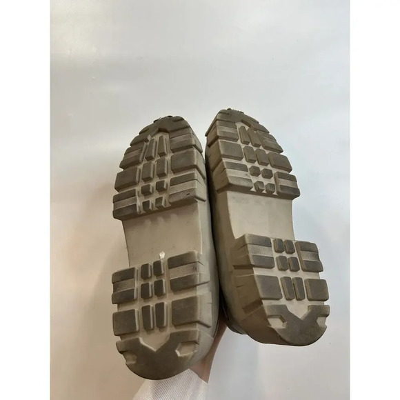 ASOS DESIGN Chunky Loafers Womens 11 Beige/Taupe Faux Leather Platform Y2K - Picture 6 of 7